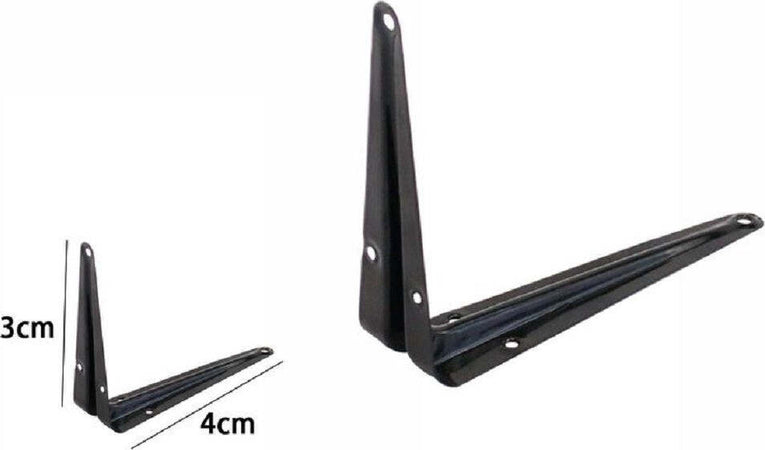 2 Pz Reggimensola Supporto Staffa Triangolare Mensola Metallo 3 X 4cm Nera 07909 Fai da te/Ferramenta/Staffe e supporti per mensole Trade Shop italia - Napoli, Commerciovirtuoso.it