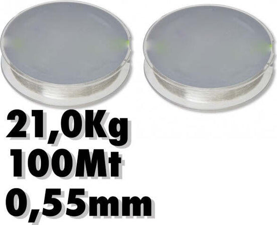 2-Rotolo-Lenza-0.55mm-21.0kg-100-Metri-Ciascuno-Carbonio-Pesca-Super-Resistenza