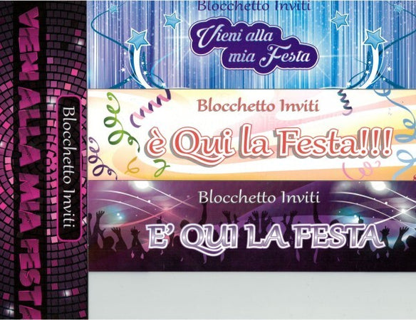 20-Invito-Inviti-In-Carta-16x7-Cm-Biglietto-Biglietti-Per-Festa-Party-Maschile