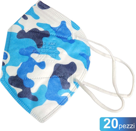 20 Mascherine Protettive Ffp2 Senza Valvola Mascherina Mimetica Militare Azzurro Fai da te/Sicurezza e protezione/Attrezzature per sicurezza sul lavoro/Maschere e respiratori/Mascherine a coppa Trade Shop italia - Napoli, Commerciovirtuoso.it