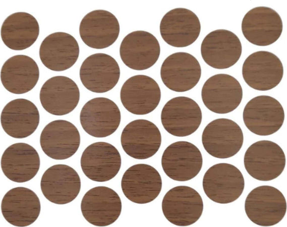20-PEZZI---ADESIVI-COPRIVITE-Ø13MM---COLORE-LEGNO-DI-NOCE