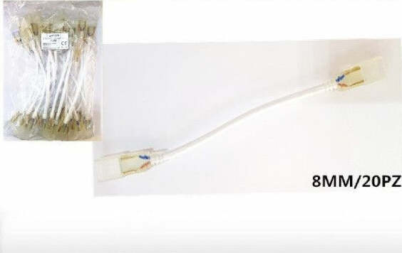 20-Pezzi-Connettore-Flessibile-Per-Strisce-Led-Da-8-Mm-220v-Strip-Led-220l-8mm