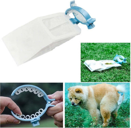 20-Sacchetti-Con-Pinza-Clip-Coda-Bustine-Tg-S/m-Per-Escrementi-Raccolta-Feci