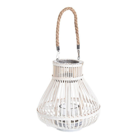 Lanterna "Belem" con manico in juta da esterno in bambù decorazione per giardino