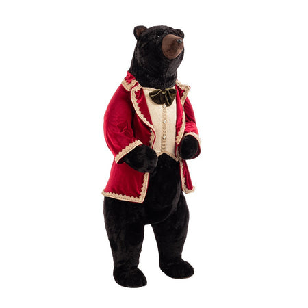 Orso bruno decorativo "Tayler" in poliestere per decorazione natalizia