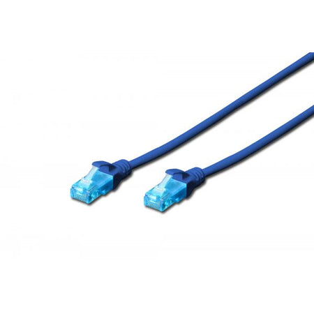 Cavo di rete UTP dritto non schermato CaT. 5E con Plug - Lunghezza 2 Mt. - Blu
