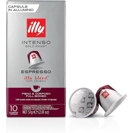 ILLY Intenso 10 Capsule In Alluminio Compatibili Nespresso