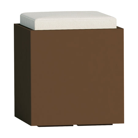 Poltroncina Comfy Square pouf in resina con cuscino alto confortevole Made in Italy