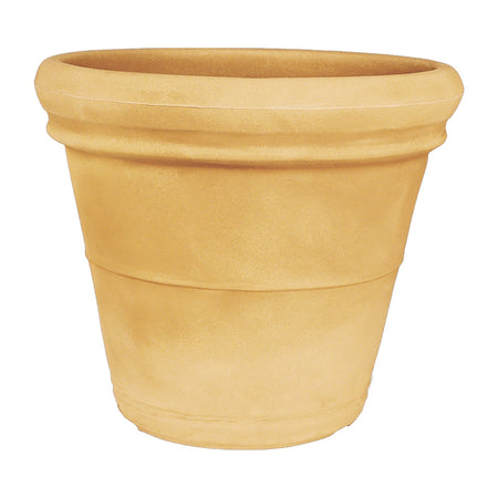 Sottovaso per vaso tondo in resina decorazione per fiori e piante "Made in Italy"