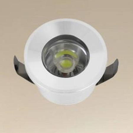 Faretto 1w Led Incasso A Soffitto Ip20 Bianco Mini Spot Segnapassi Luce Fredda 00205