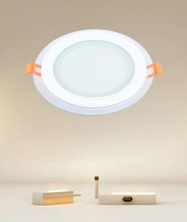Pannello Led Incasso Luce 3000k-6500k 12w Tondo Am-cr-12 Con Bordo Traparente 00649