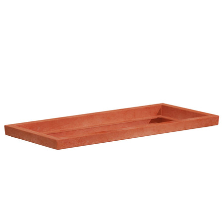 Sottovaso per Fioriera rettangolare in resina per piante e fiori Made in Italy da esterno
