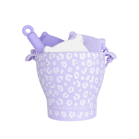 Set da Spiaggia Leopardato Lilla Swim Essential
