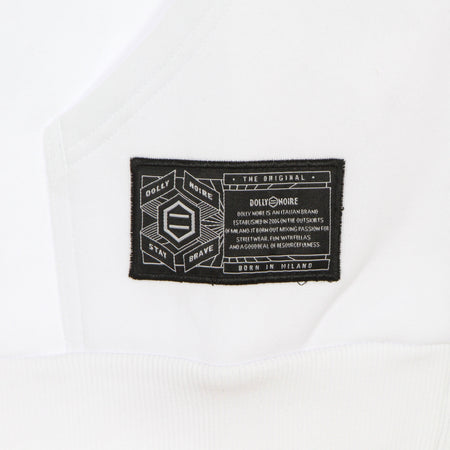DOLLY NOIRE Felpa Cappuccio Zip Uomo Maioliche a Circuito Stampato Hoodie White da uomo