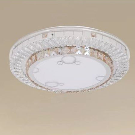 Plafoniera Soffitto 65w ø50cm Led Design A Strati Con Cristalli Bolle Luce Fredda 51369