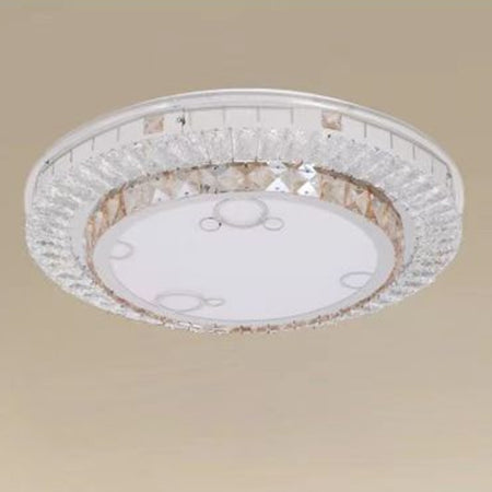 Plafoniera Soffitto 45w ø40cm Led Design A Strati Con Cristalli Bolle Luce Fredda 68551
