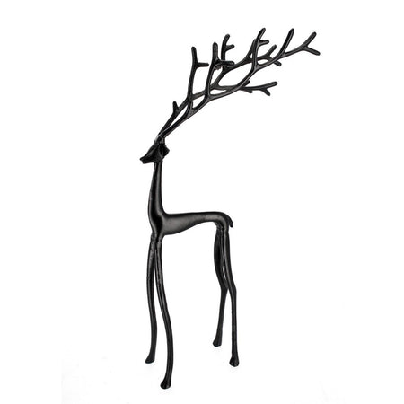 Renna "Kethy" stilizzata in alluminio per decorazione natalizia
