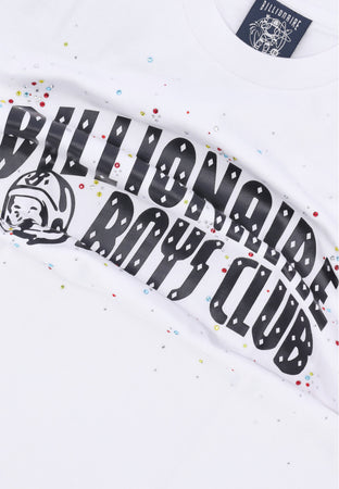 BILLIONAIRE BOYS CLUB Maglietta Uomo Embellished Arch Logo T-shirt White da uomo