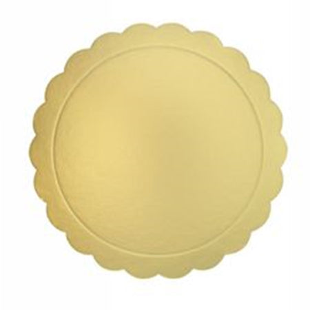 Set 2 Pz Base Per Torta Rotonda Piatto Sottotorta Dorato 30 Cm Con Bordino 31164