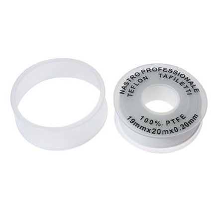 Set 2 Rotoli Nastro Teflon Professionale 100% Ptfe 19mmx20mtx0.20mm Filetti 69380