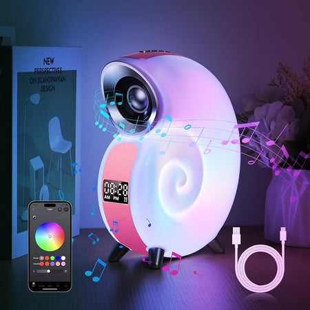 Lampada Da Tavolo Intelligente Sveglia Luce Led Bluetooth Musica Per Adulti Bambini