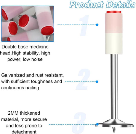 100pz Chiodi Per Pistola Sparachiodi Rivetti Strumento Fissaggio Per Cemento Ferro