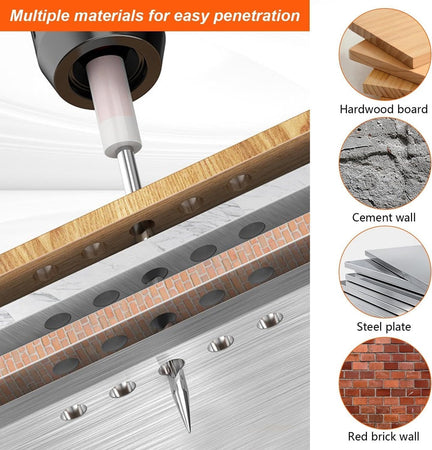 100pz Chiodi Per Pistola Sparachiodi Rivetti Strumento Fissaggio Per Cemento Ferro