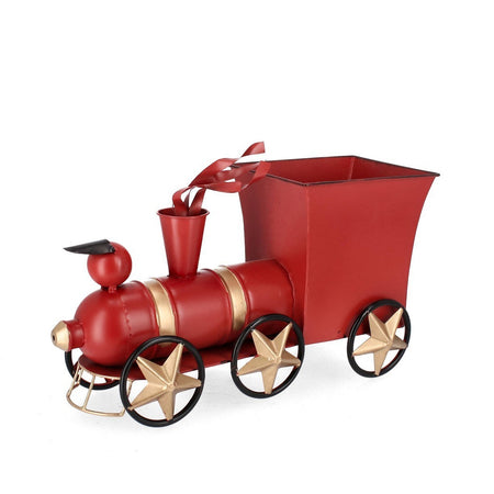 Decorazione natalizia "Santa Claus" colore rosso 1 posto in metallo