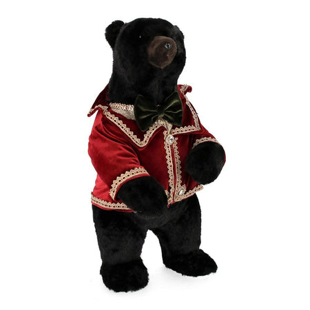 Orso bruno decorativo "Tayler" in poliestere per decorazione natalizia
