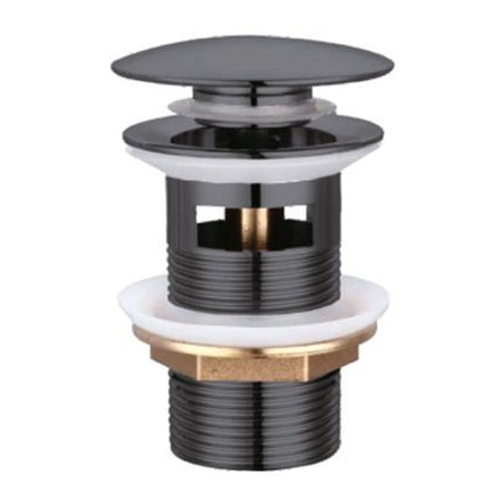 Piletta Click Clack Lavabo Lavandino Universale 1/4" Pop Up Tappo Di Scarico Nero 59606