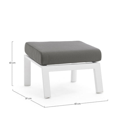 Poltrona con cuscino "Kledi" in alluminio e texilene reclinabile da giardino e veranda