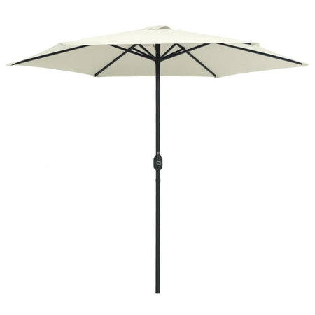 Ombrellone Da Giardino Parasole Piscina Terrazza ø270x220cm Bianco Manovella 017058