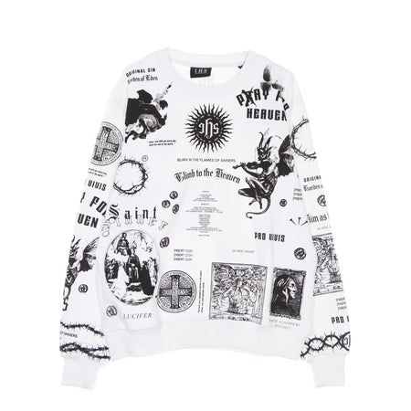 IHS Felpa Leggera Girocollo Uomo Solid Manifesto Sweatshirt White da uomo