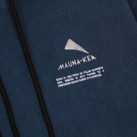 MAUNA-KEA Felpa Leggera Cappuccio Uomo Moleskin Double Hoodie Petroleum da uomo