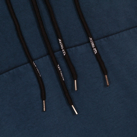 MAUNA-KEA Felpa Leggera Cappuccio Uomo Moleskin Double Hoodie Petroleum da uomo