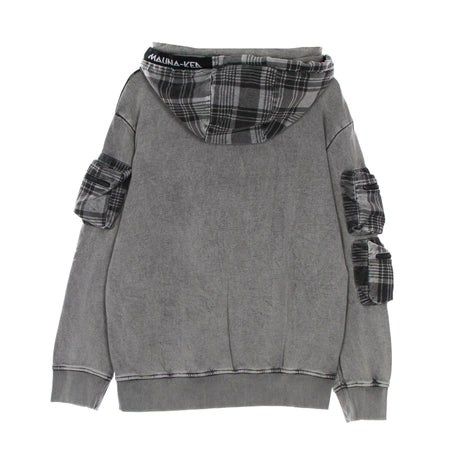 MAUNA-KEA Felpa Leggera Cappuccio Uomo Moleskin Double Hoodie Stone Washed da uomo