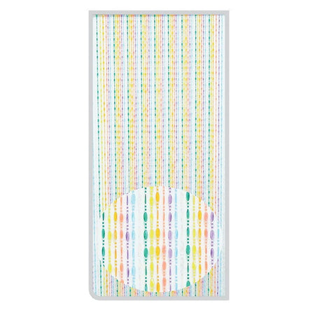 Tenda Moschiera Con Fili Perline Decoro Multicolore In Pvc 100x220cm Tpl04 017336