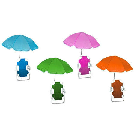 Sdraio Spiaggina Con Ombrello Sedia Oxford Per Bambini Pieghevole 37x34x47cm 350007