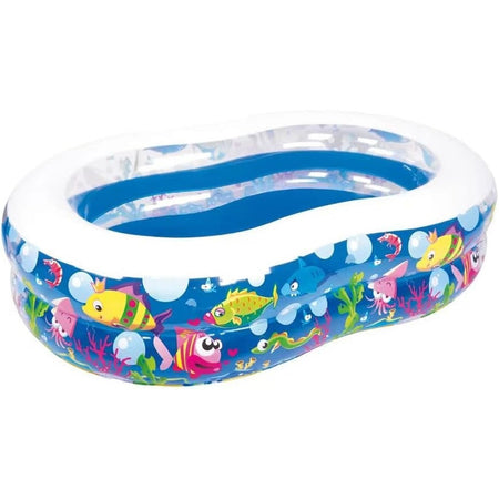 Piscina Gonfiabile Per Bambini Giardino Estate Design Vita Marina 175x109x46cm 016089