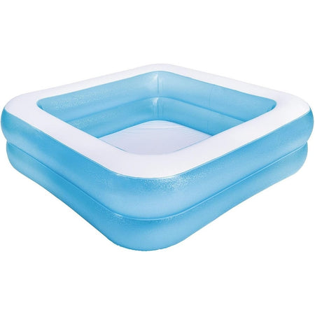 Piscina Gonfiabile Quadrata A 2 Anelli 145 X 145 X 45 Cm Giardino Estate 016094