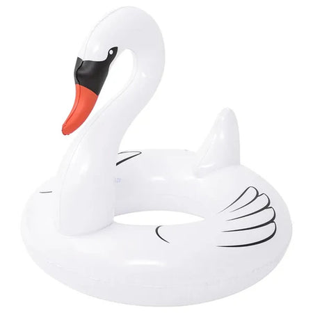 Salvagente Gonfiabile A Forma Di Cigno Bianco Galleggiante Mare 104x104x96cm 016149