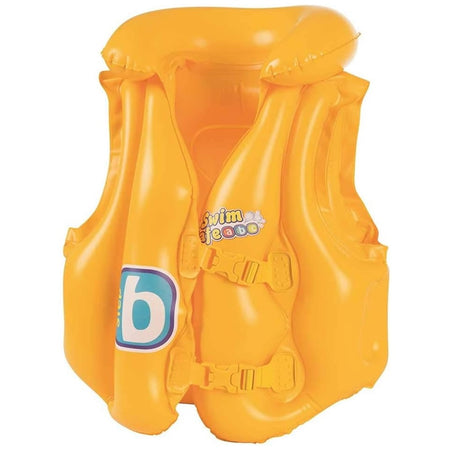 Giubbotto Da Nuoto Gonfiabile Per Bambini Piccoli Galleggiamento 51x46cm Giallo 019948