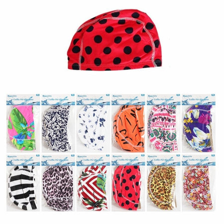 Cuffia Nuoto Per Piscina Estate In Tessuto Unisex Varie Fantasie Miste 25x17 Cm 605435