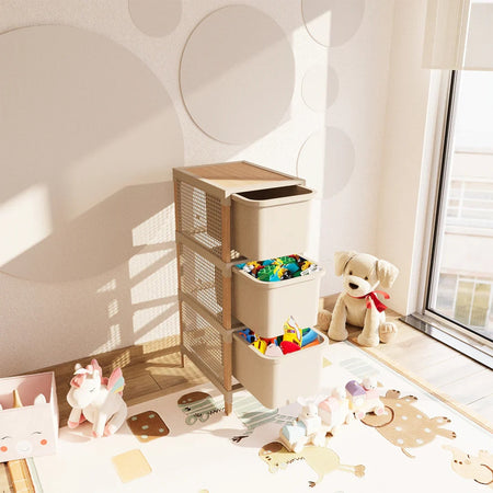 Cassettiera Multiuso 3 Cassetti Per Organizzare Vestiti Accessori Ufficio Bagno Casa