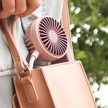 Ventilatore Portatile Da Appendere Al Collo 2 Velocità Usb Ricaricabile Per Sport Viaggi