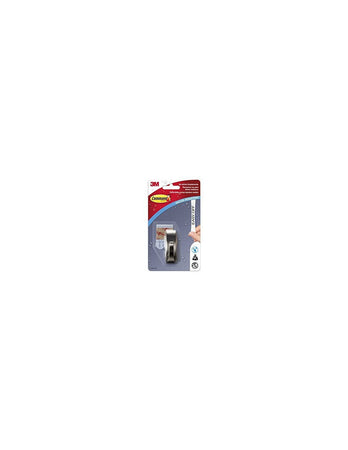 Gancio Classico Metallico Command 16807 , Resistente all\'Acqua, Tenuta 0.5 kg, Rettangolare, Argento