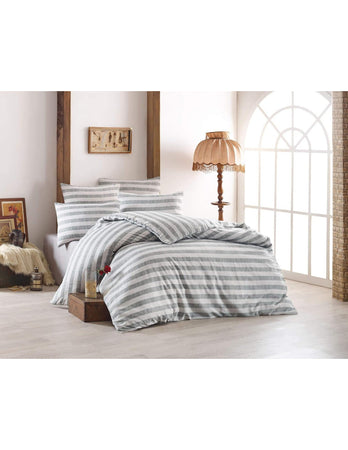 Eponji Home Set copripiumino king Hook - Grey 260 x 220 cm