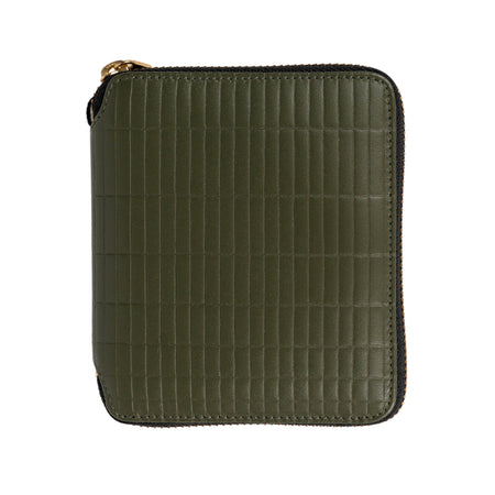 COMME DES GARCONS WALLET Brick Full Zip Around Wallet in Khaki da donna