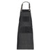 Grembiule Tucson Nero con Inserti Scamosciati Grembiule con Pettorina Cameriere Cuoco