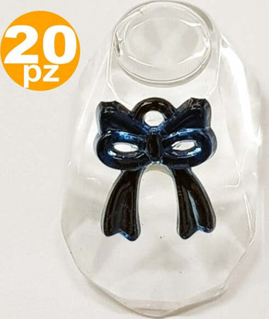 20pz-Bomboniera-Scarpe-Azzurro-Cristallo-Vetro-Scarpetta-Battesimo-Bimbo-Nascita
